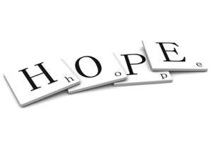 Image of word hope spelled with scrabble pieces - Elements of Recovery - hired power breakaway