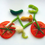 photo of a bicycle made out of vegetable slices - self care in recovery - breakaway hired power